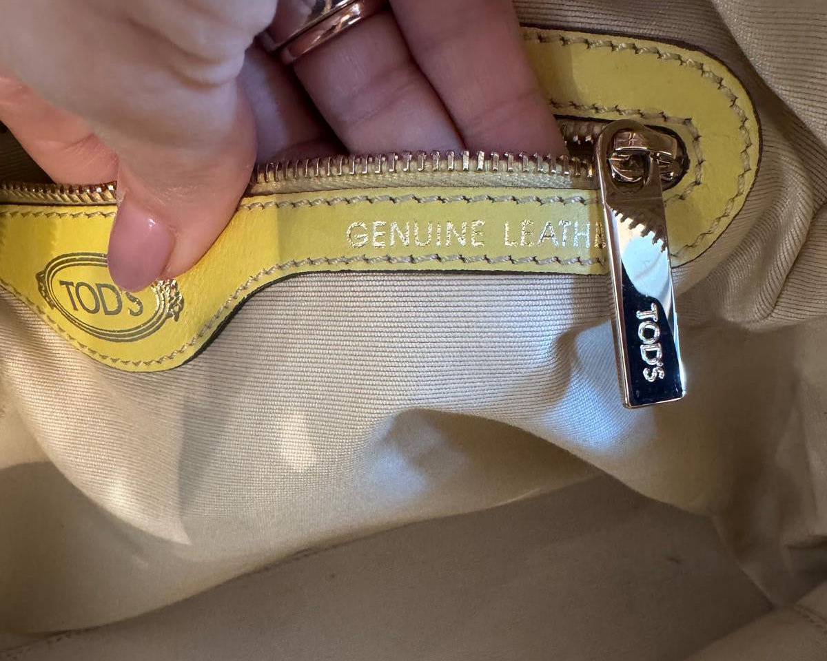 SAC CABAS TOD’S EN CUIR TAUPE