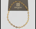 GIVENCHY GOLD-TONE LOGO CHAIN NECKLACE