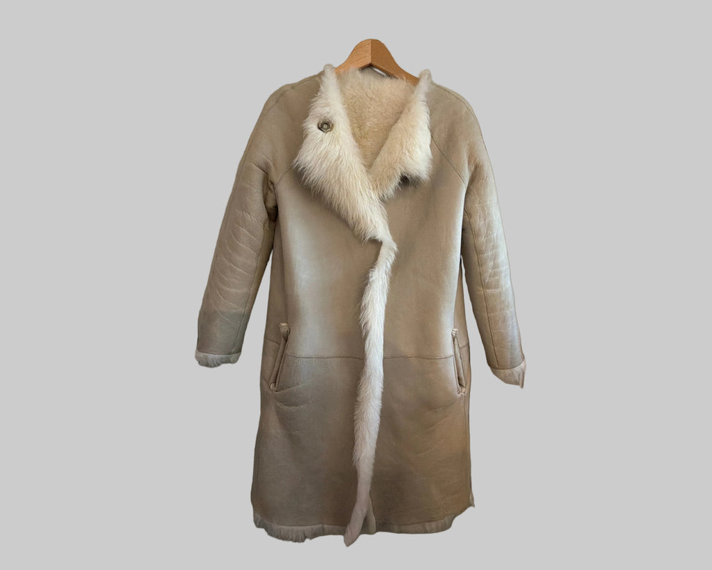 SOFIE D'HOORE SHEARLING LEATHER COAT