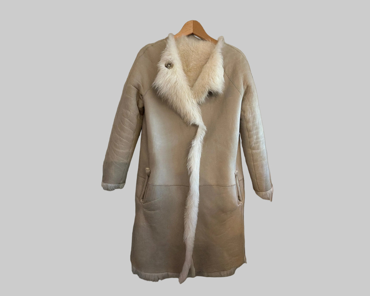 SOFIE D'HOORE SHEARLING LEATHER COAT