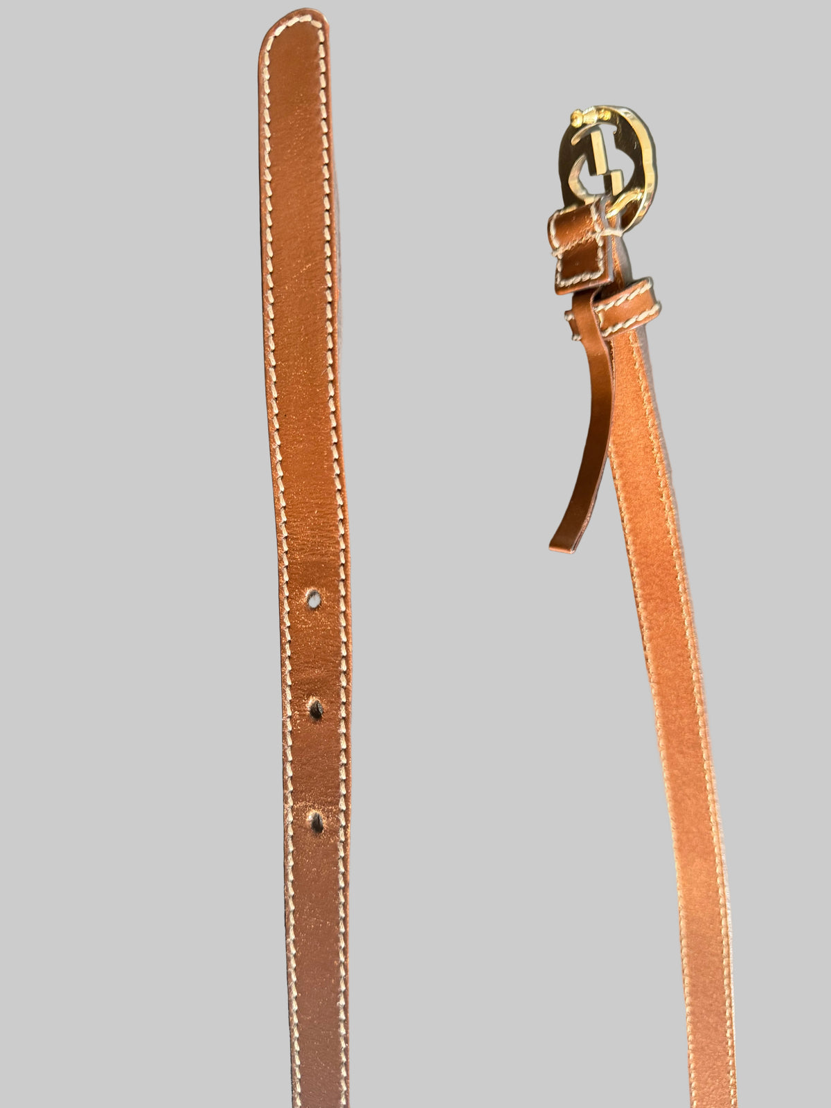 GUCCI BROWN LEATHER BELT