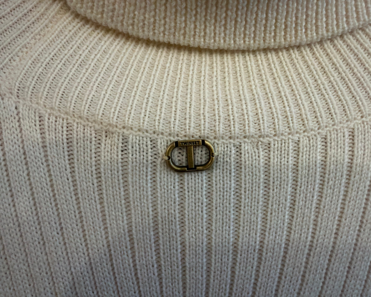 TWINSET RIBBED TURTLENECK SWEATER