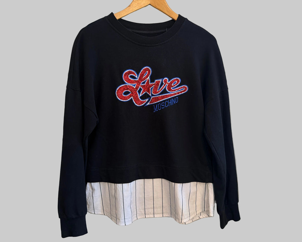 LOVE MOSCHINO LAYERED SWEATSHIRT