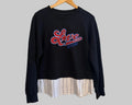LOVE MOSCHINO LAYERED SWEATSHIRT