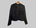 GOOSECRAFT BLACK LEATHER BIKER JACKET