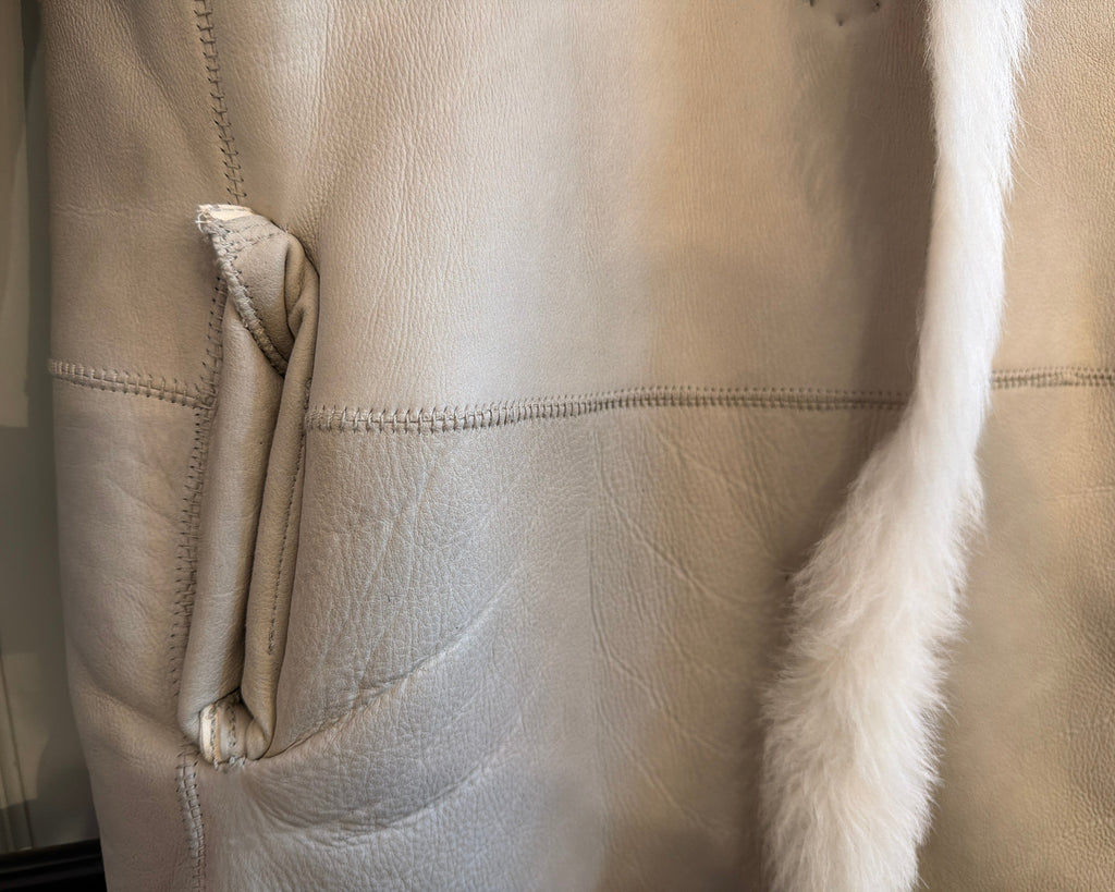 SOFIE D'HOORE SHEARLING LEATHER COAT