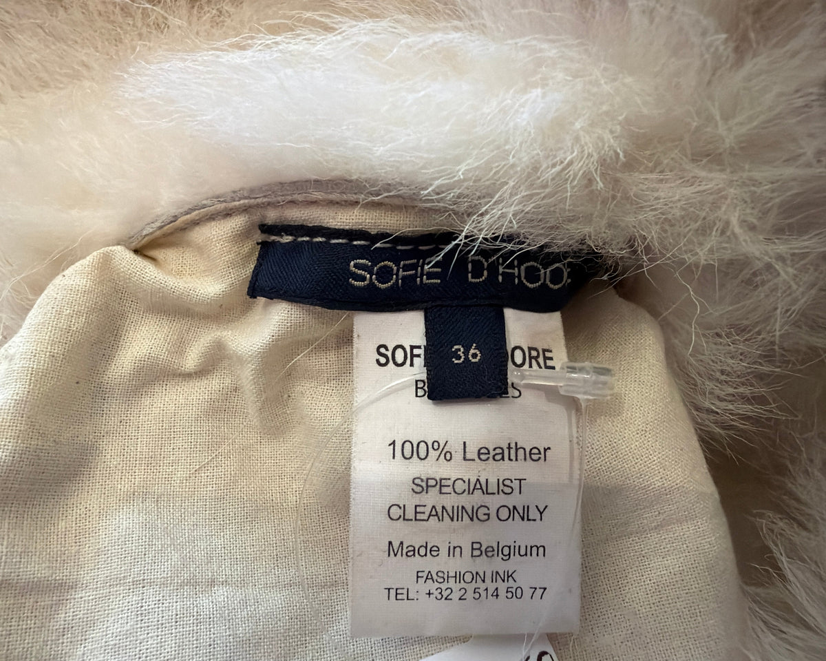 SOFIE D'HOORE SHEARLING LEATHER COAT