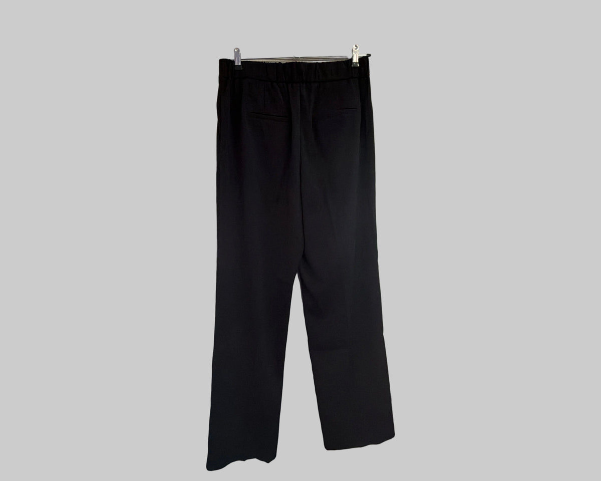 YAYA BLACK WIDE LEG TROUSERS WITH PLEATS