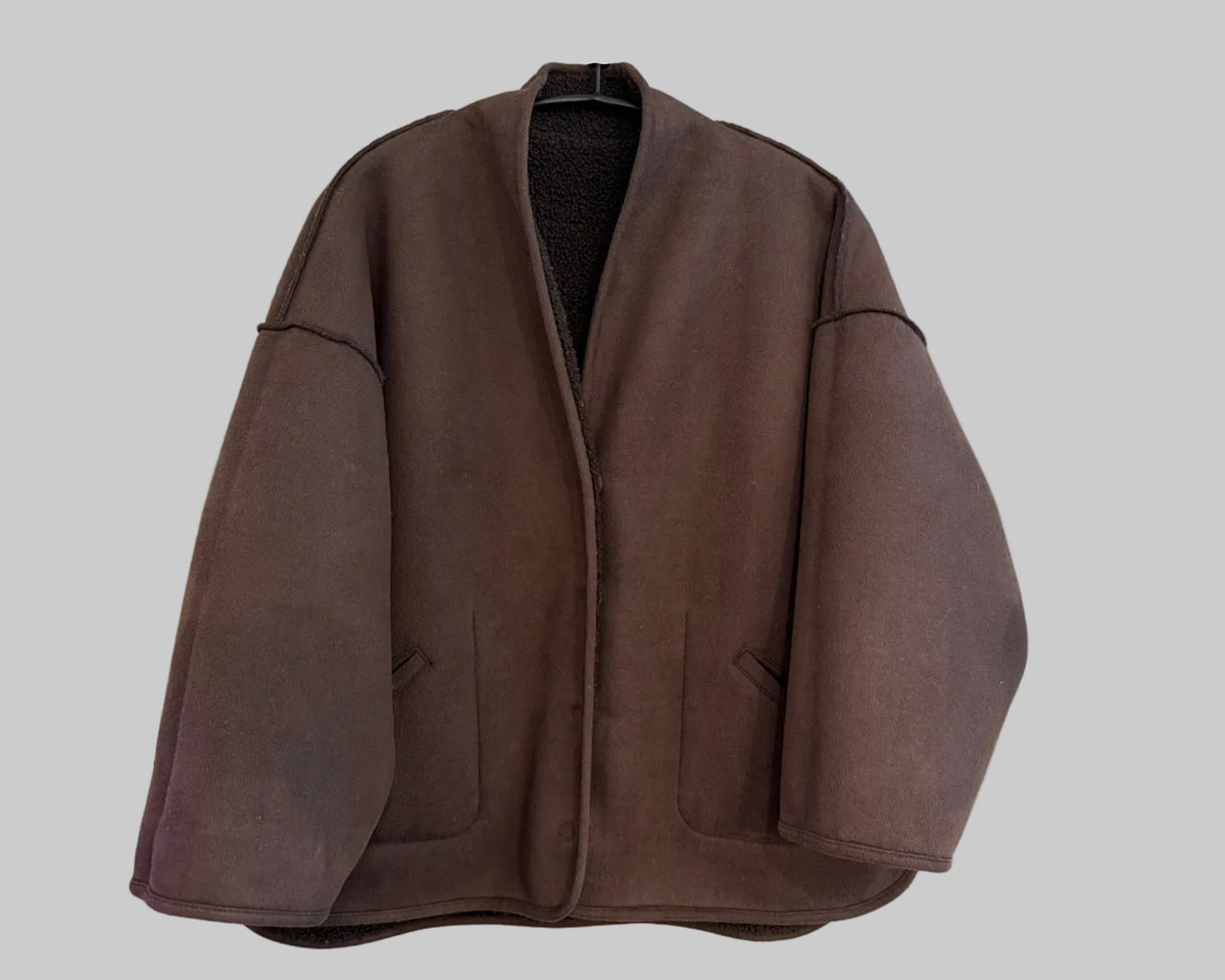 KNIT-TED JOKO REVERSIBLE TEDDY JACKET