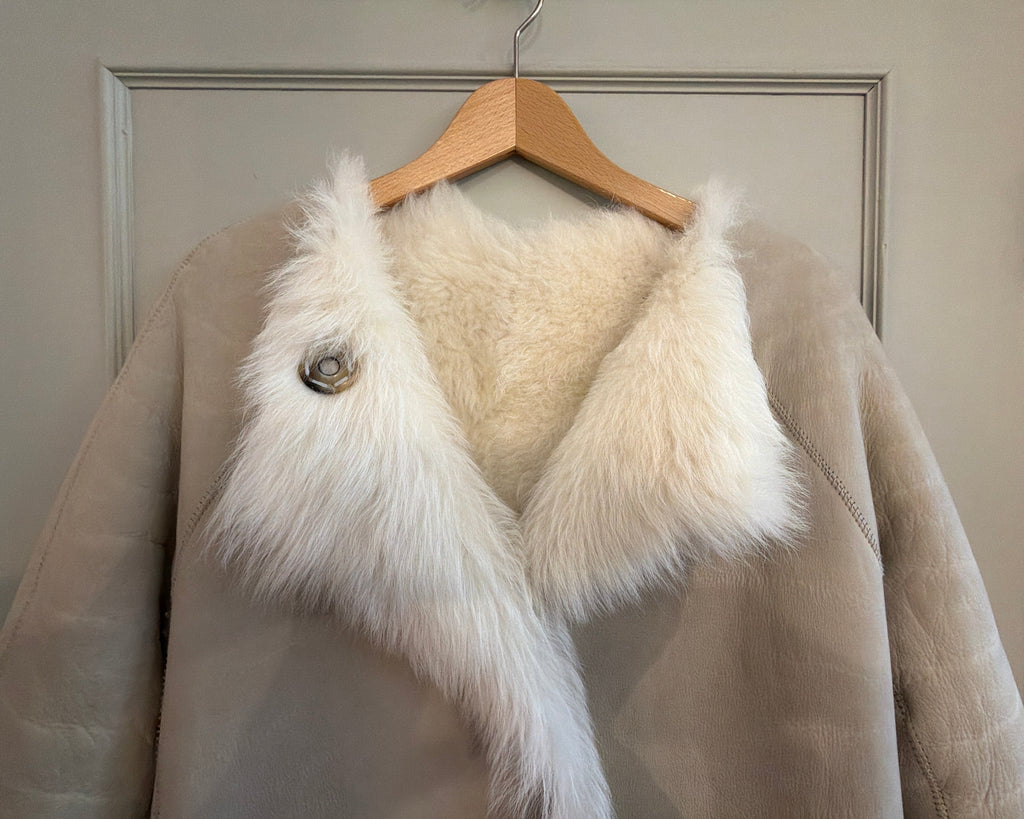 SOFIE D'HOORE SHEARLING LEATHER COAT