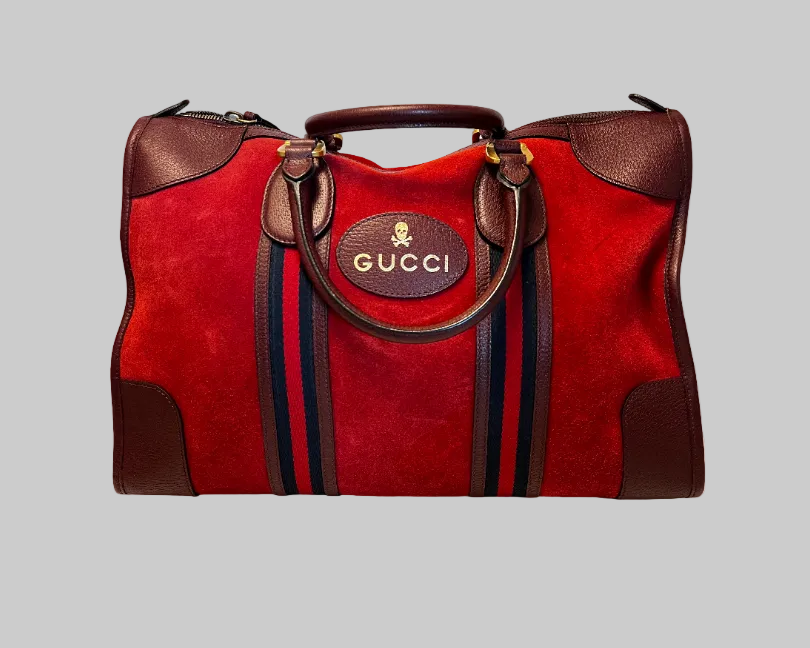GUCCI SUEDE DUFFLE BAG