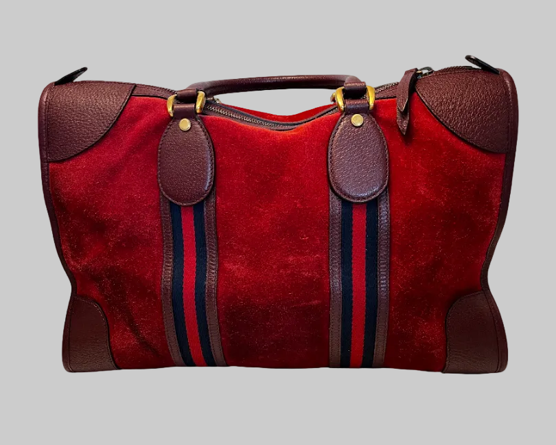 GUCCI SUEDE DUFFLE BAG