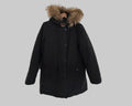WOOLRICH BLACK ARCTIC DETACHABLE FUR PARKA