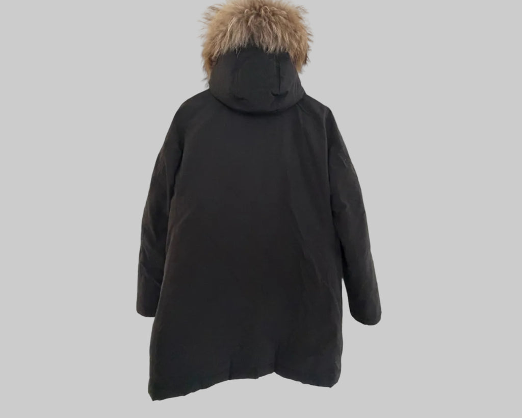 WOOLRICH BLACK ARCTIC DETACHABLE FUR PARKA