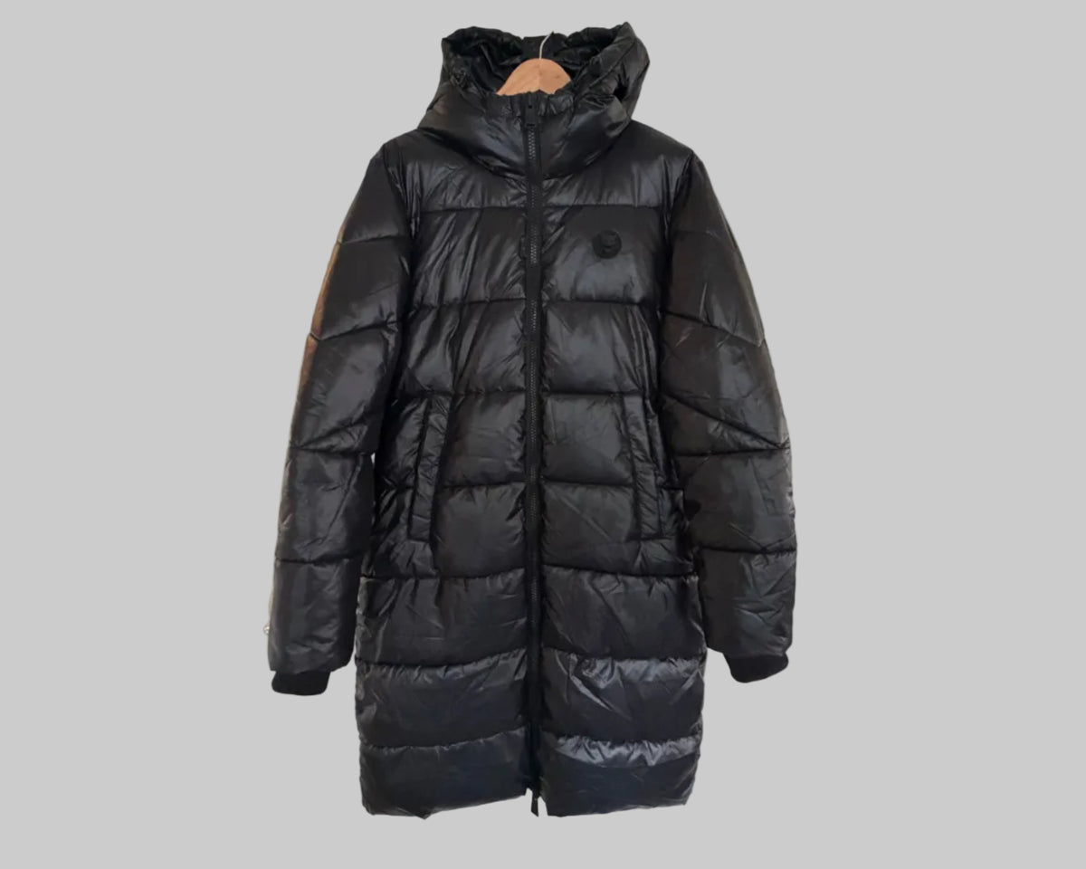 PHILIPP PLEIN SPORT BLACK PUFFER COAT