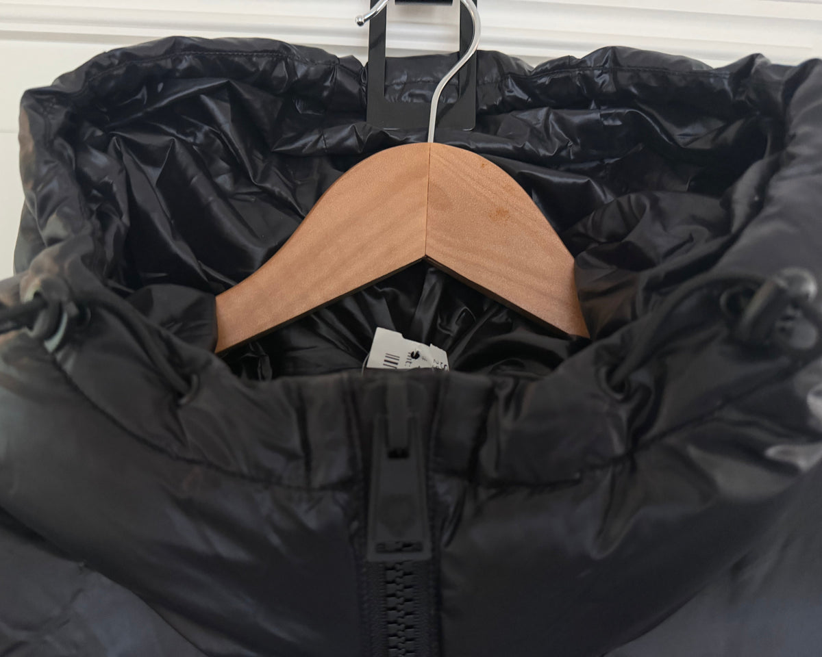PHILIPP PLEIN SPORT BLACK PUFFER COAT