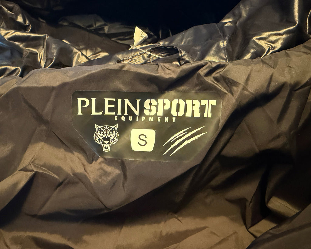 PHILIPP PLEIN SPORT BLACK PUFFER COAT