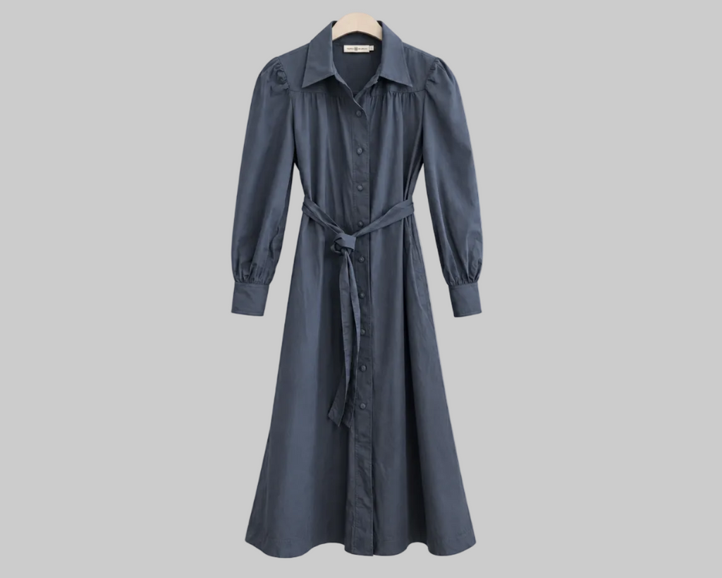ROBE CHEMISE BLEUE TORY BURCH