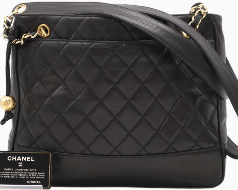CHANEL LAMBSKIN TOTE BAG