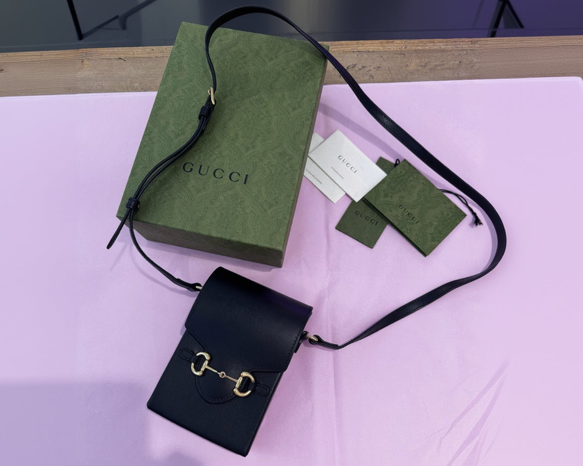MINI SAC BANDOULIÈRE GUCCI HORSEBIT 1955 EN CUIR