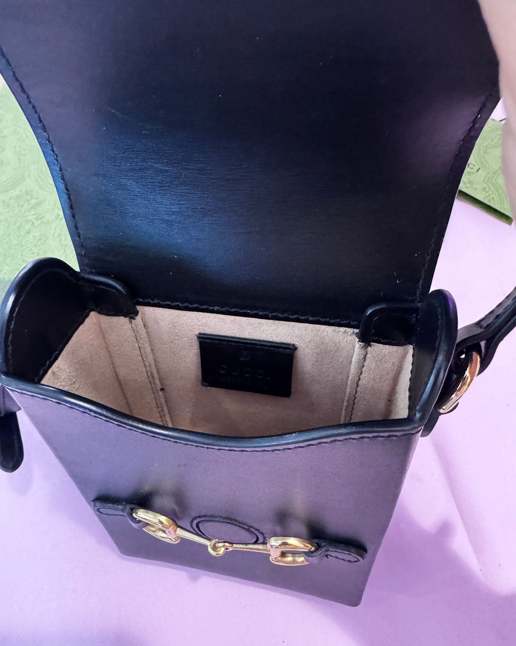 MINI SAC BANDOULIÈRE GUCCI HORSEBIT 1955 EN CUIR