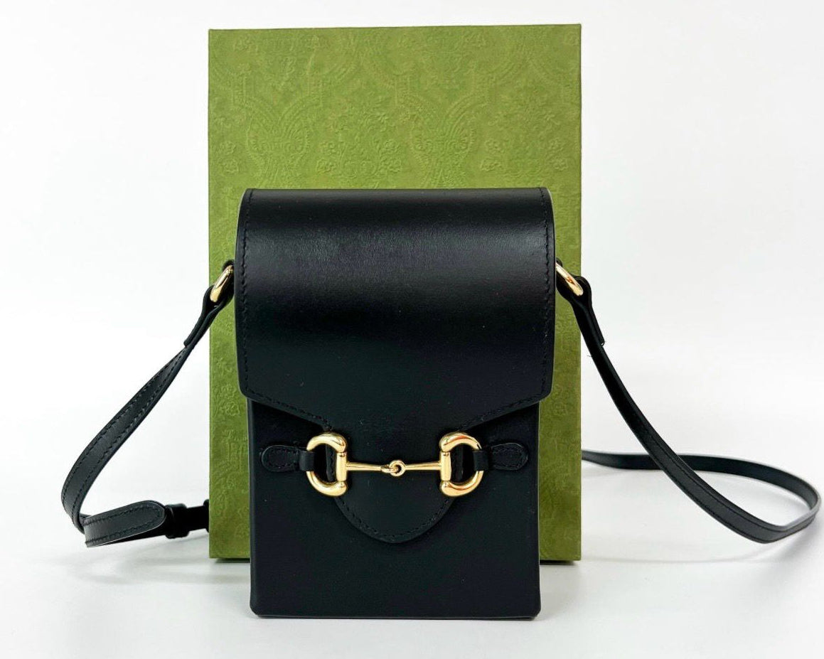 GUCCI HORSEBIT 1955 LEATHER MINI CROSSBODY BAG