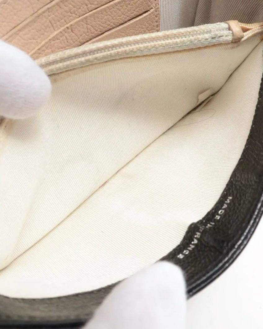 CHANEL BLACK CAVIAR LEATHER COMPACT WALLET