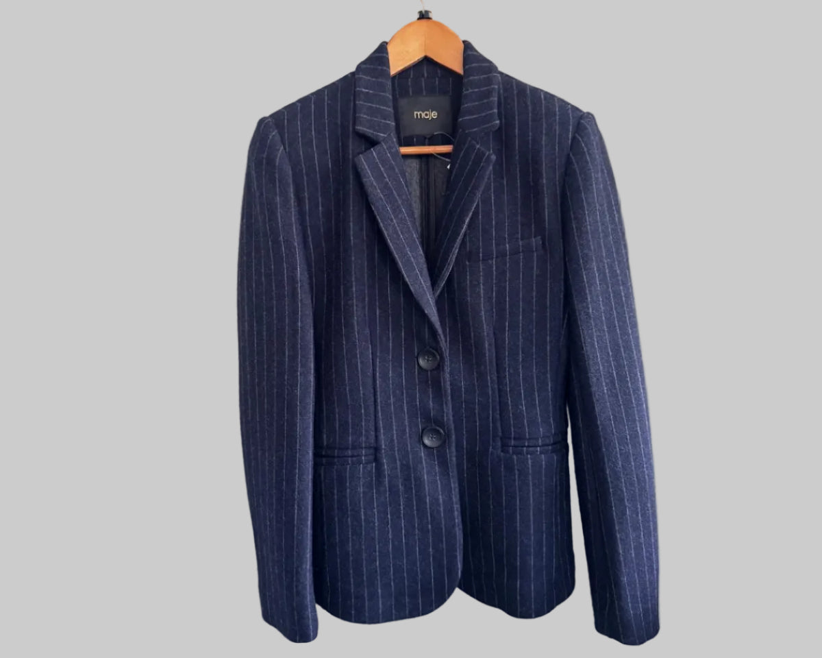MAJE  WOOL-BLEND BLAZER