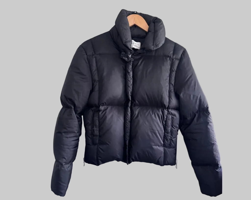 SANDRO BLACK PUFFER JACKET