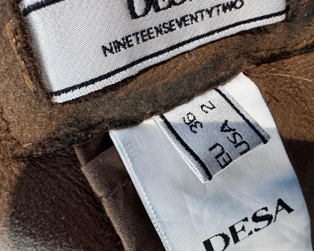 DESA REVERSIBLE SHEARLING COAT WITH LEATHER SIDE