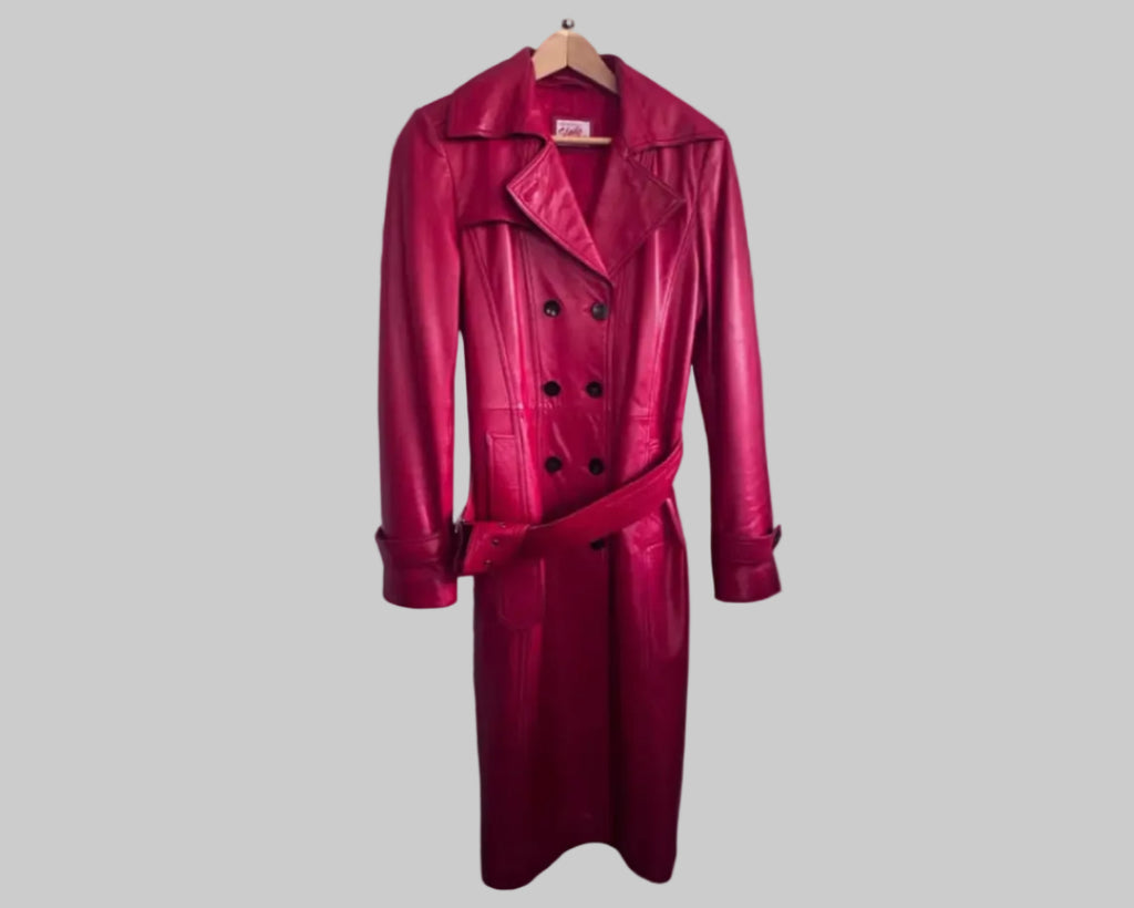SHEILA DE VRIES LEATHER TRENCH COAT