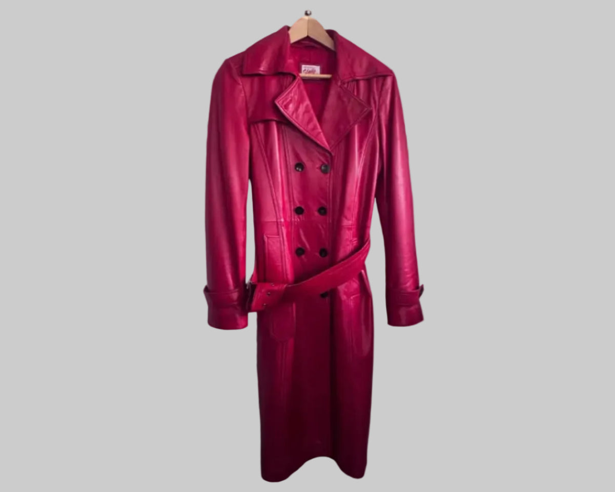 SHEILA DE VRIES LEATHER TRENCH COAT