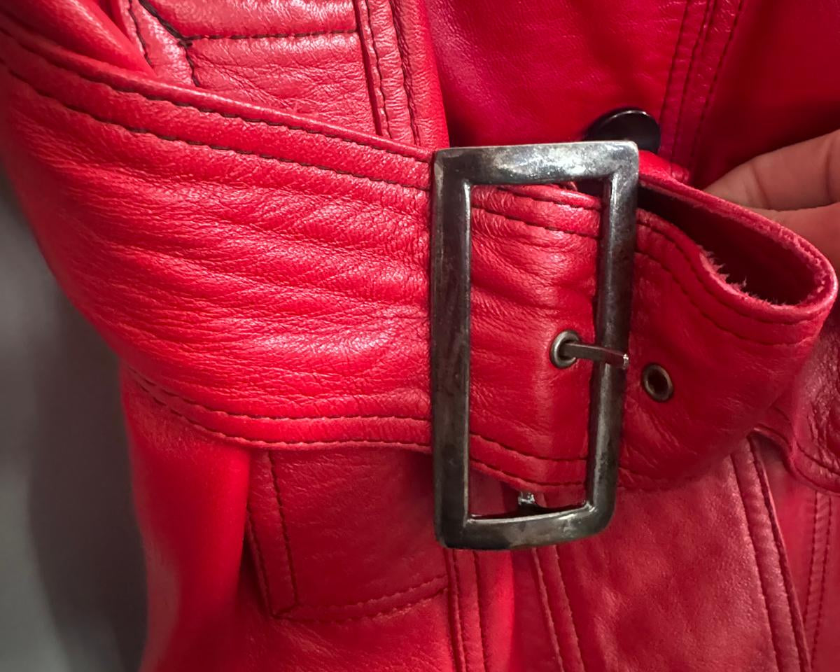 SHEILA DE VRIES LEATHER TRENCH COAT