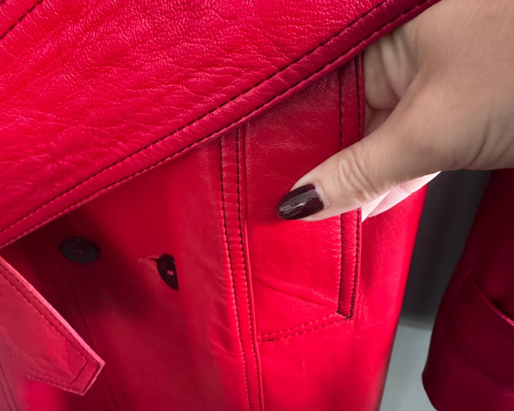 SHEILA DE VRIES LEATHER TRENCH COAT
