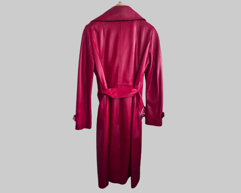 SHEILA DE VRIES LEATHER TRENCH COAT