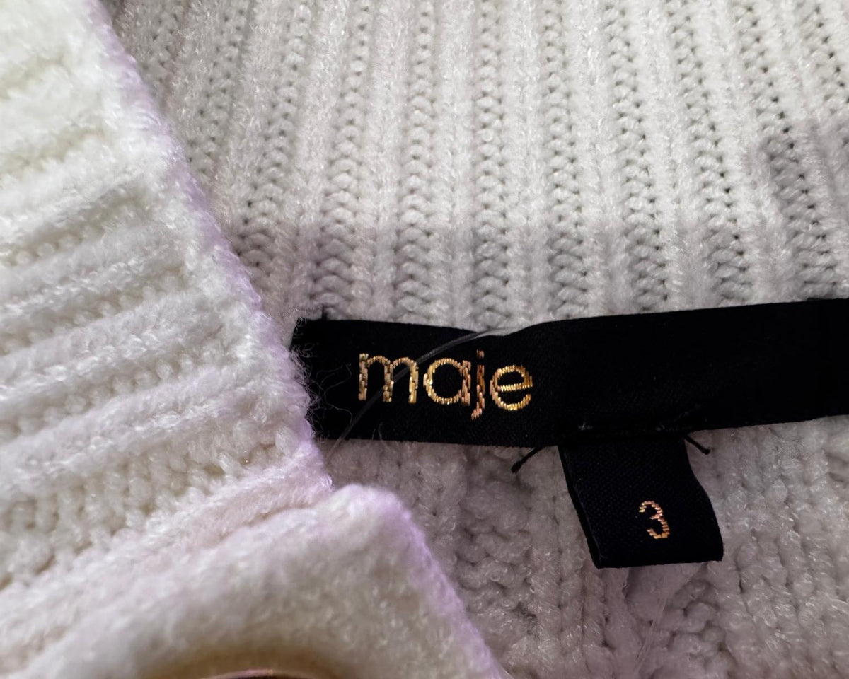 MAJE CABLE KNIT SWEATER