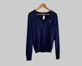 RALPH LAUREN CABLE KNIT V-NECK SWEATER