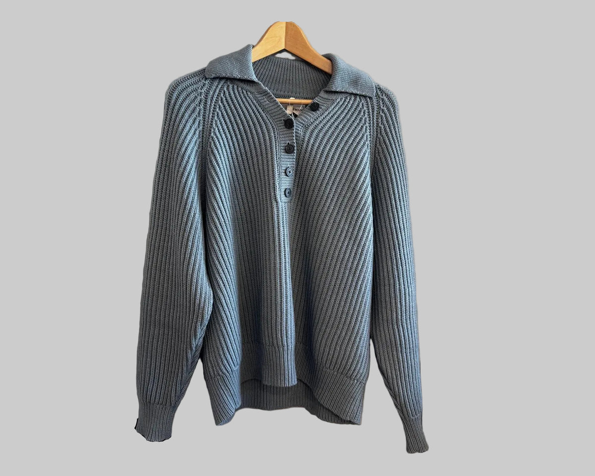 MARA HOFFMAN KNIT POLO SWEATER