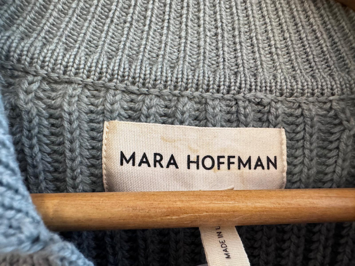 MARA HOFFMAN KNIT POLO SWEATER