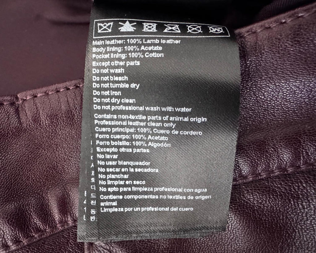 BA&SH LEATHER MIDI SKIRT