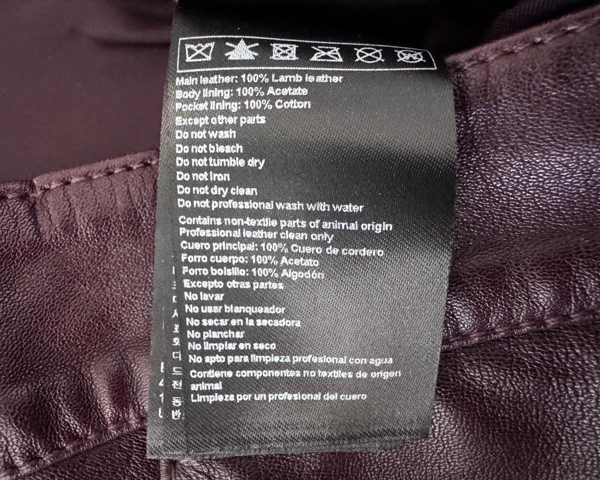 BA&SH LEATHER MIDI SKIRT