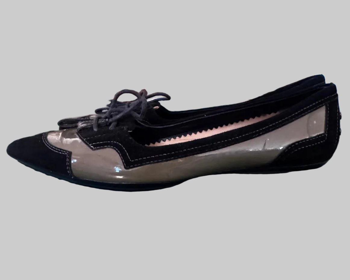 TOD'S LACE UP BALLERINAS