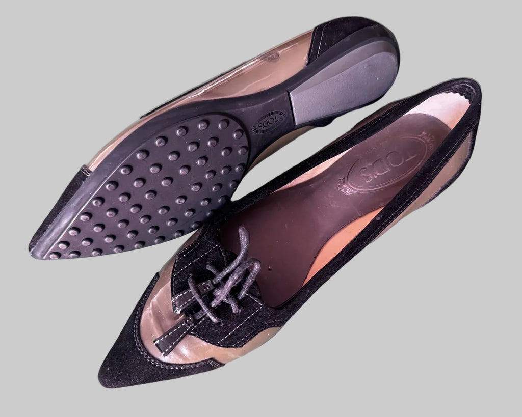 TOD'S LACE-UP BALLERINAS