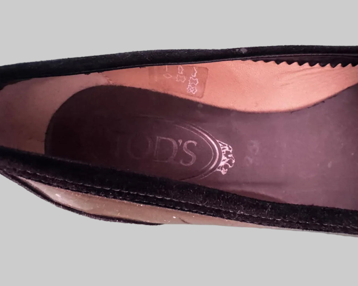 TOD'S LACE UP BALLERINAS