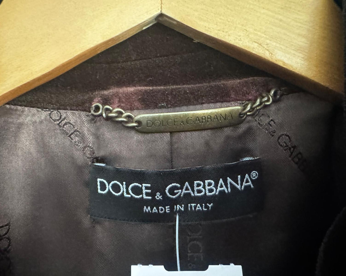 DOLCE & GABBANA VELVET BLAZER
