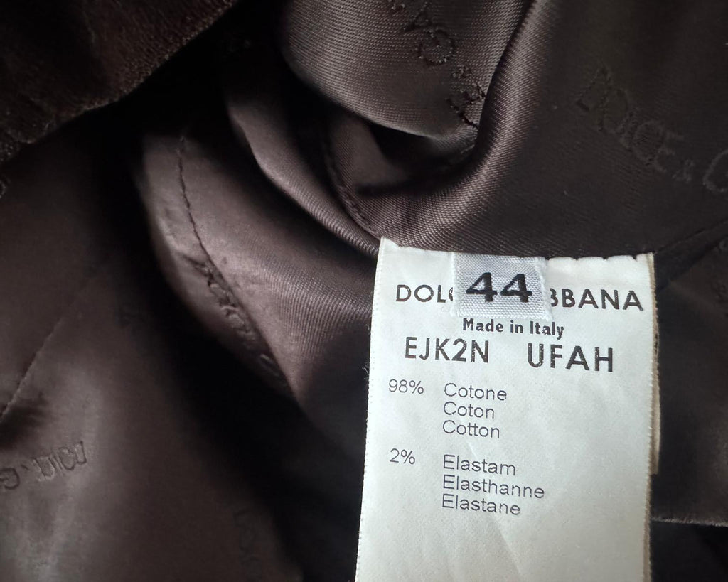 DOLCE & GABBANA VELVET BLAZER